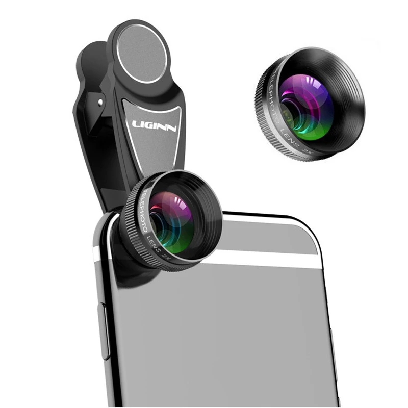 2X 망원 렌즈 휴대 전화 카메라 렌즈 클립 아이폰 6 7 8 삼성 Note8 S8 S9 스마트 폰